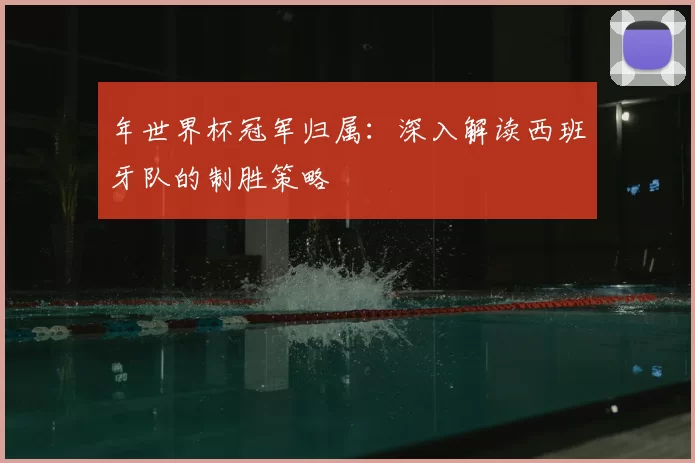 年世界杯冠军归属:深入解读西班牙队的制胜策略